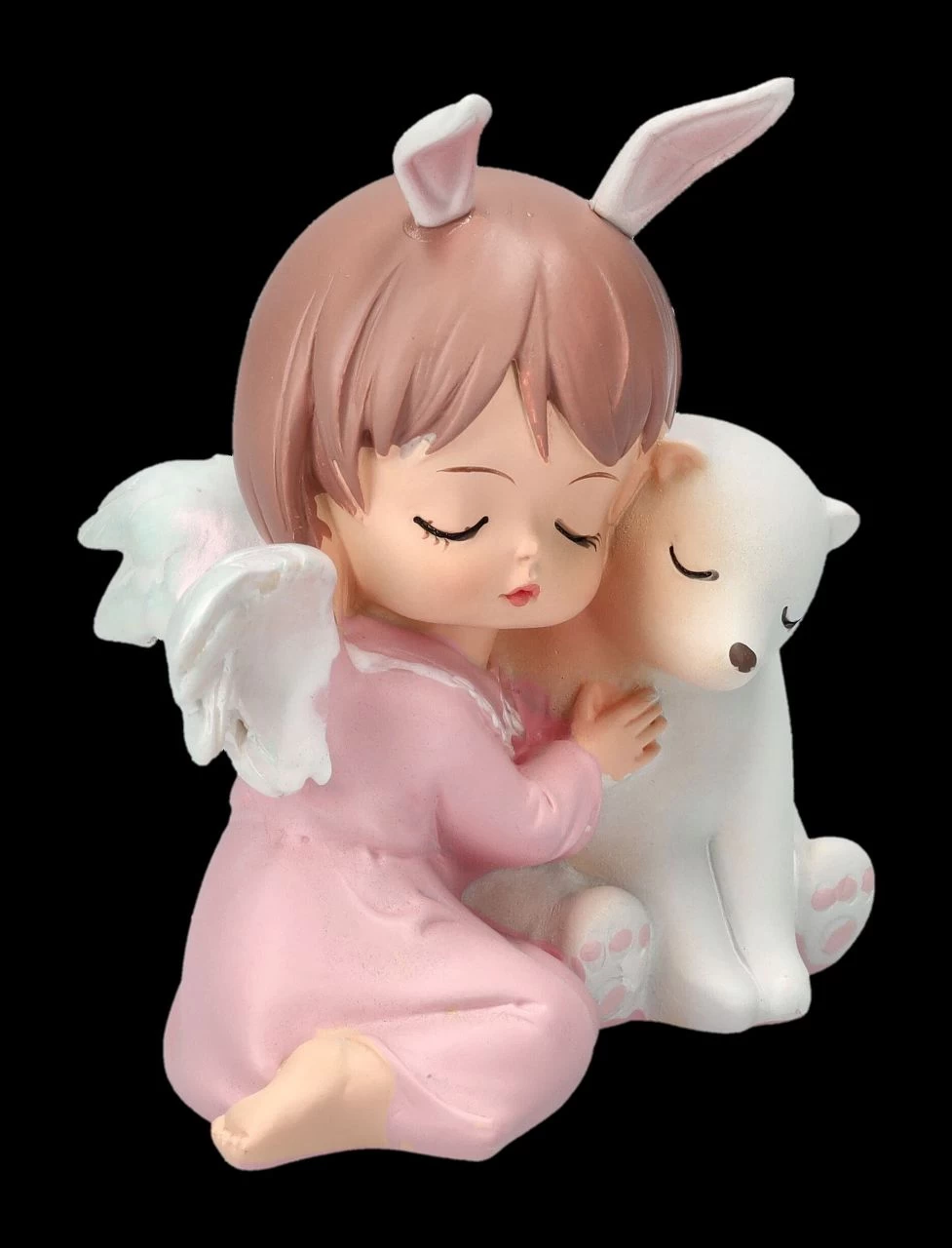 Dekofigur - Schlafendes Engelchen Mit Eisbär 2 Dekofigur - Schlafendes Engelchen Mit Eisbär – Bild 2