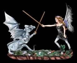 Elfenfigur Rita - Schwertkampf Mit Drache