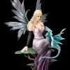 Elfenfigur Lila Auf Weltenbaum Mit Drache