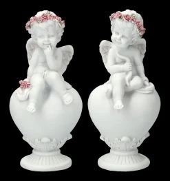 Engel Figuren - Putten Auf Herzen 2er Set