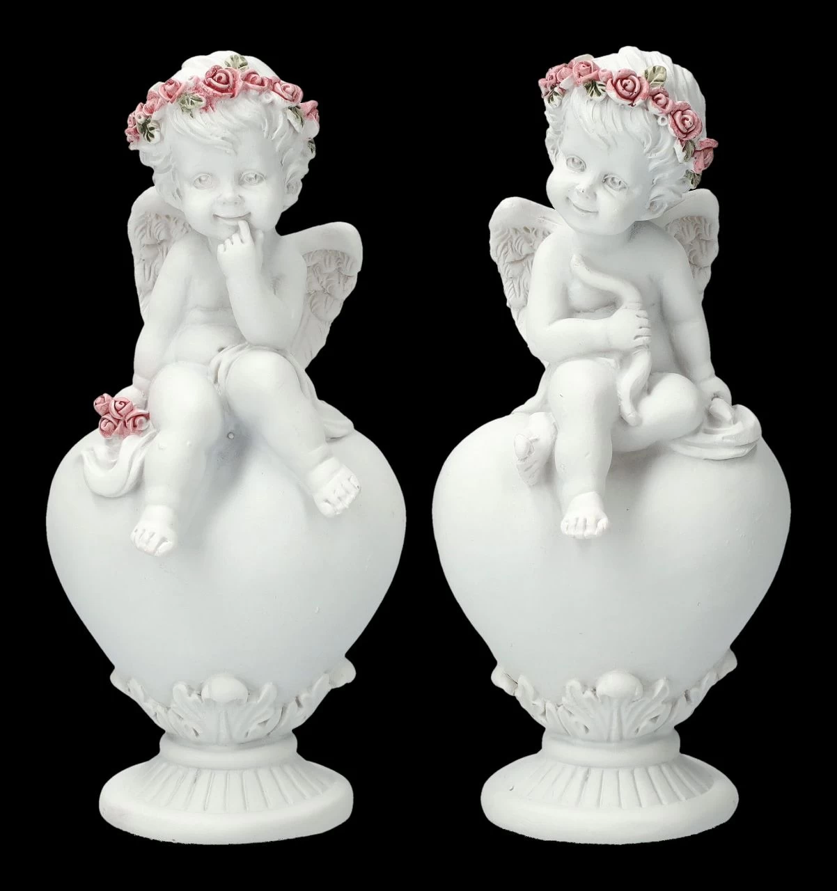 Engel Figuren - Putten Auf Herzen 2er Set 1 Engel Figuren - Putten Auf Herzen 2er Set
