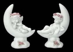 Engel Figuren - Putten Auf Monden 2er Set