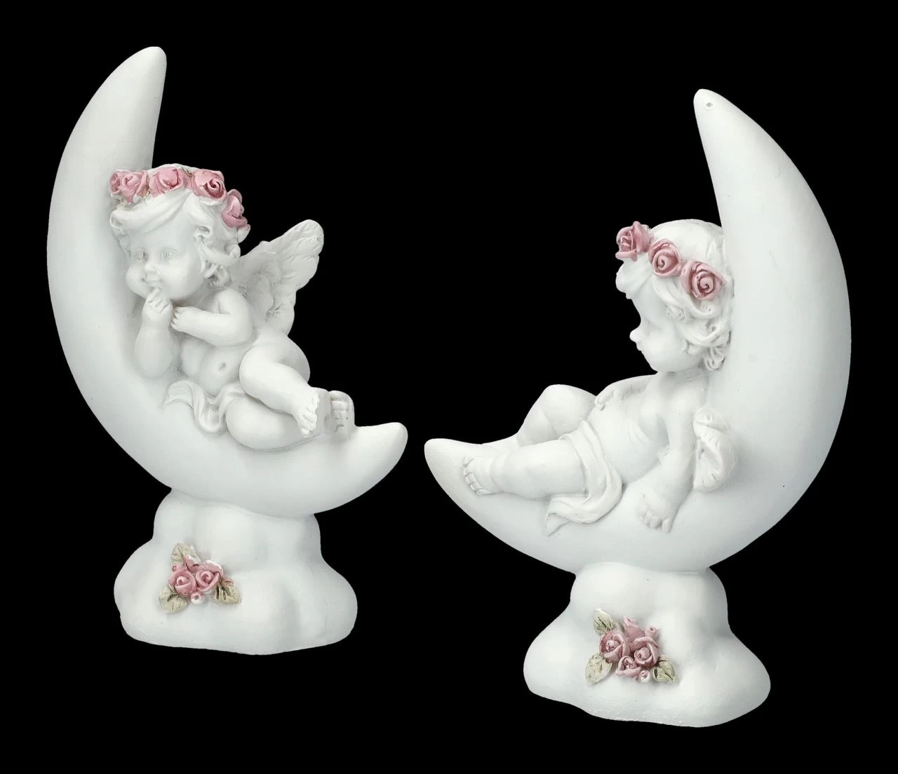 Engel Figuren - Putten Auf Monden 2er Set 3 Engel Figuren - Putten Auf Monden 2er Set – Bild 3