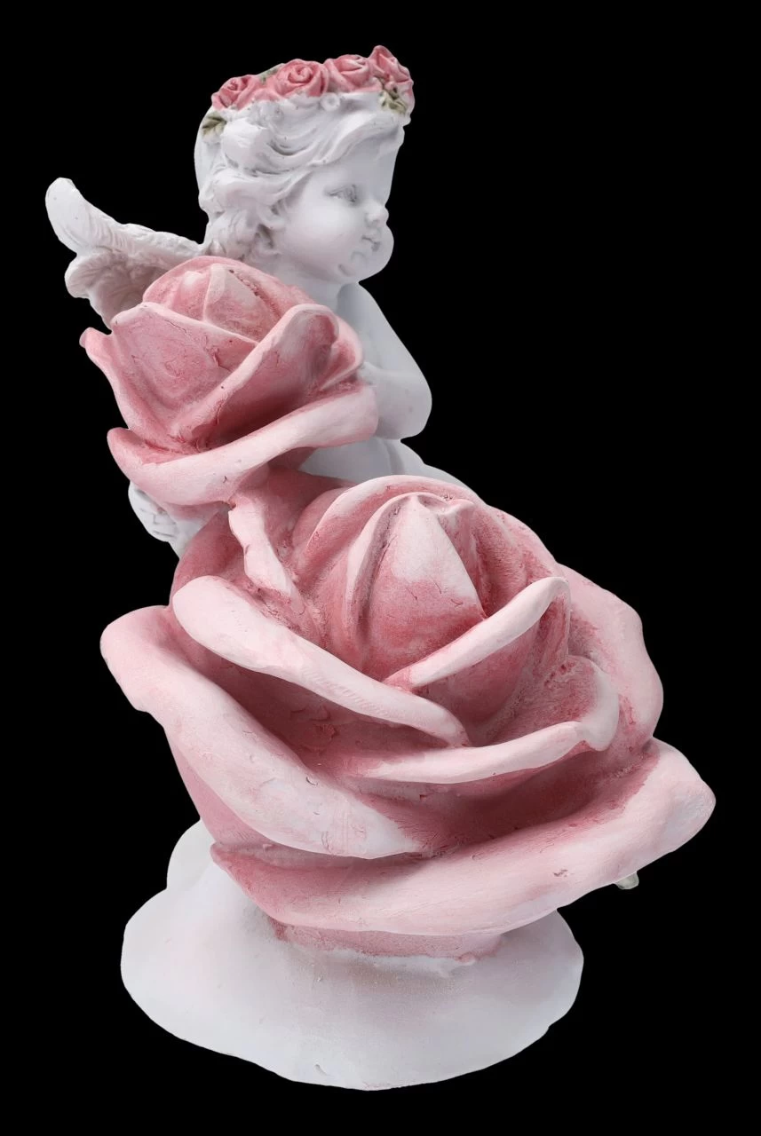 Engel Figur - Putte Mit Großer Rose 5 Engel Figur - Putte Mit Großer Rose – Bild 5