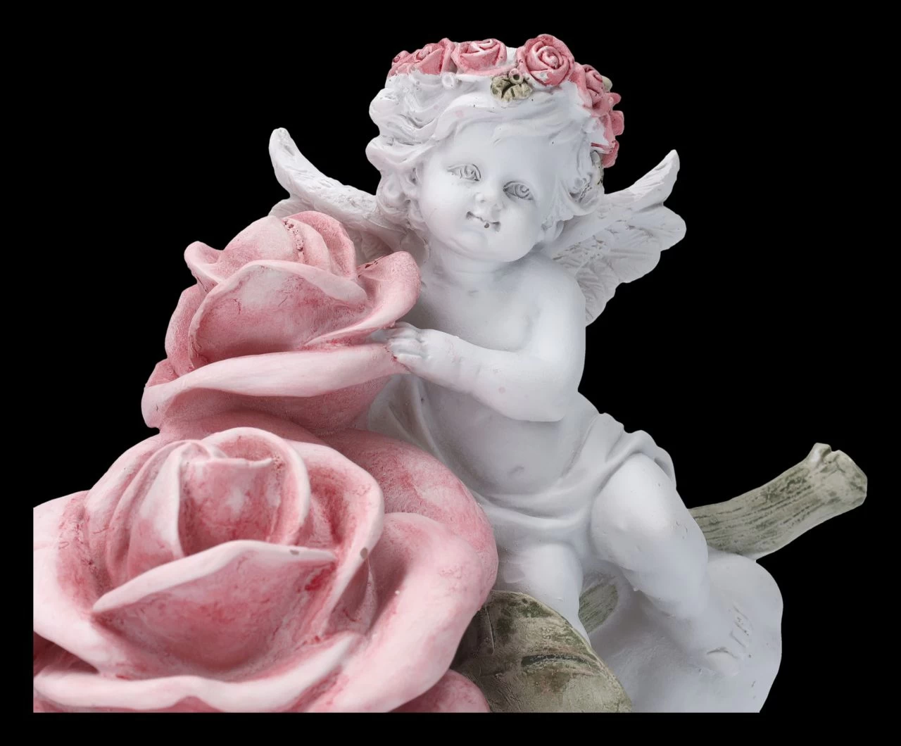 Engel Figur - Putte Mit Großer Rose 7 Engel Figur - Putte Mit Großer Rose – Bild 7