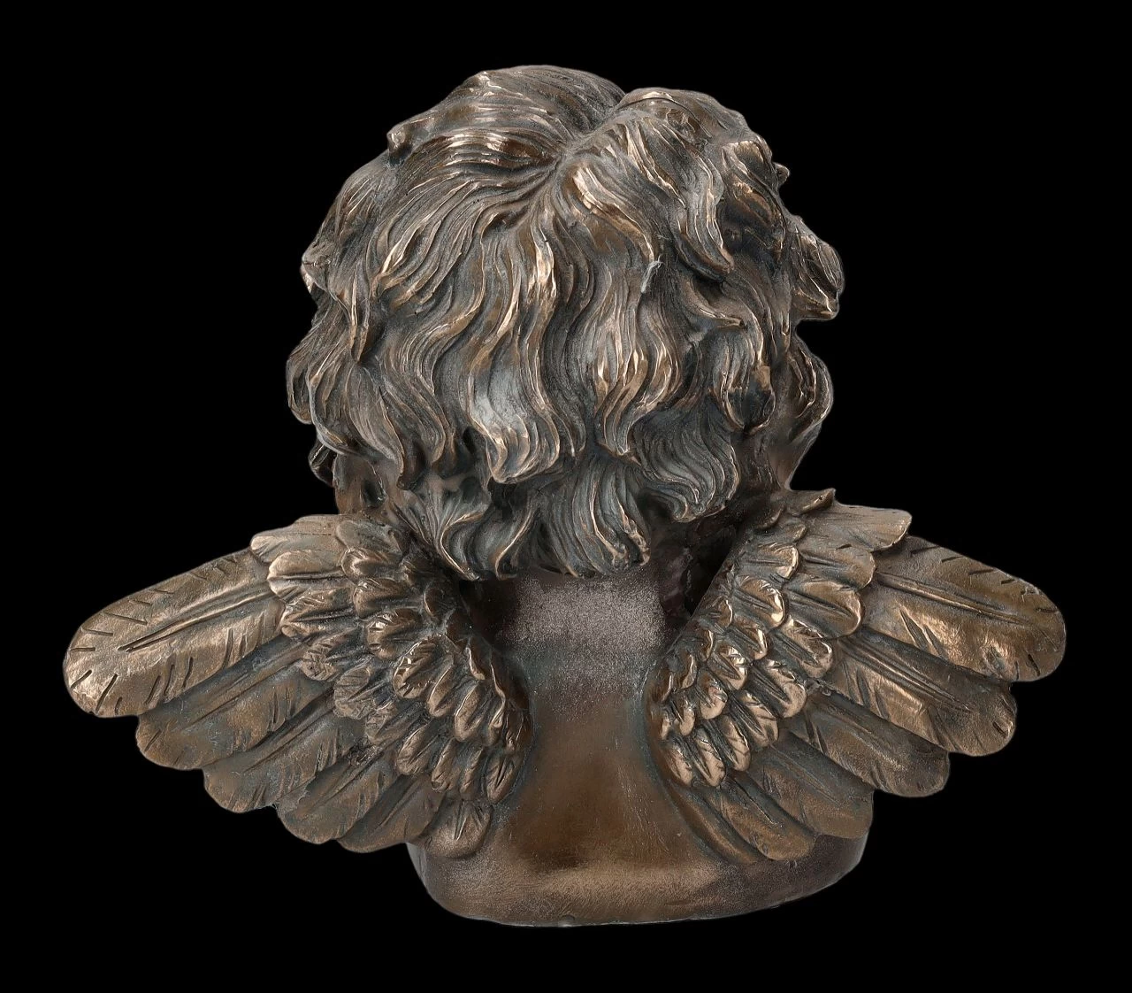 Engel Figur - Putte Träumend Bronziert 4 Engel Figur - Putte Träumend Bronziert – Bild 4