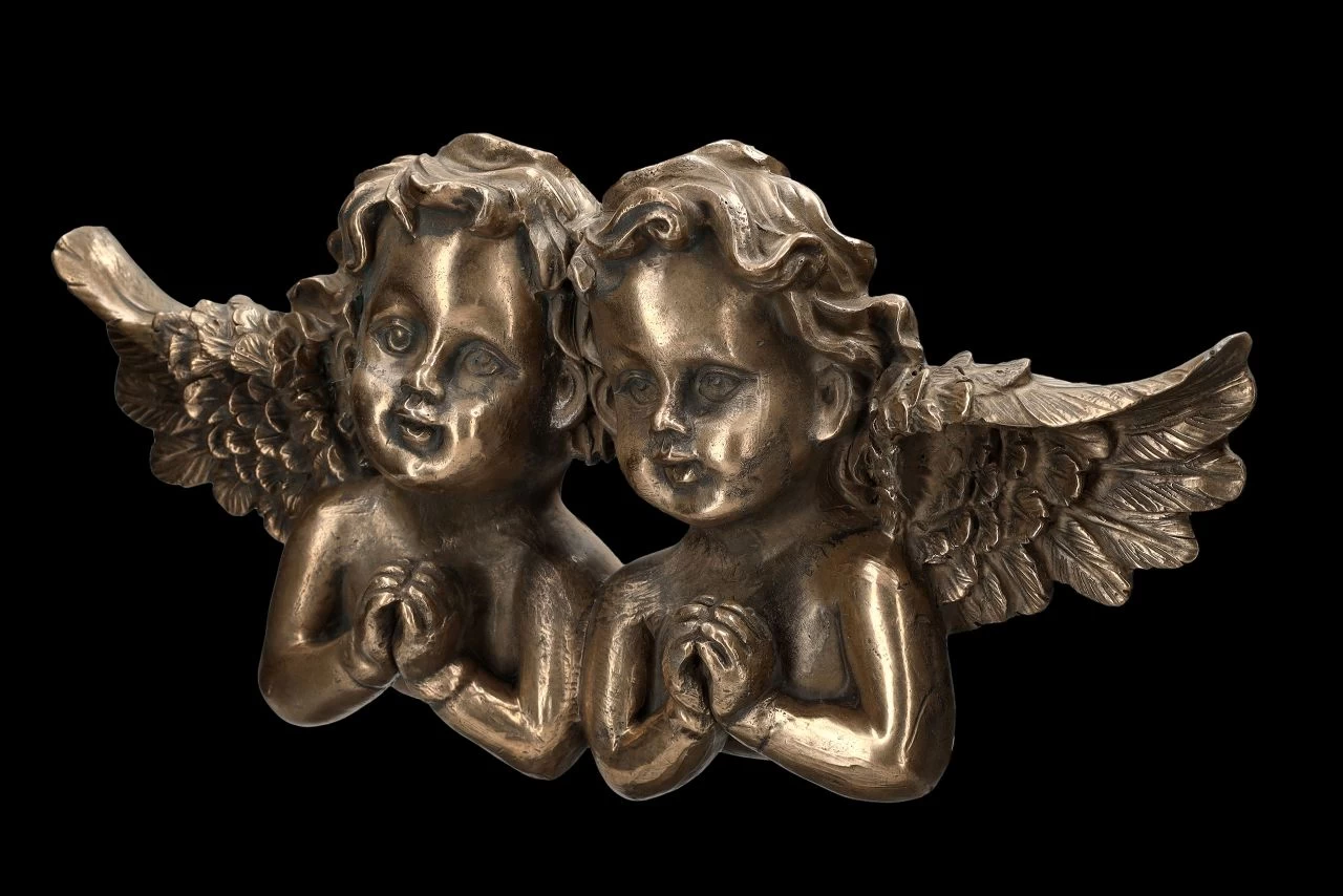 Wanddeko - Putten Betend Bronziert 3 Wanddeko - Putten Betend Bronziert – Bild 3