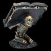 Skelettfigur Hält Zauberbuch