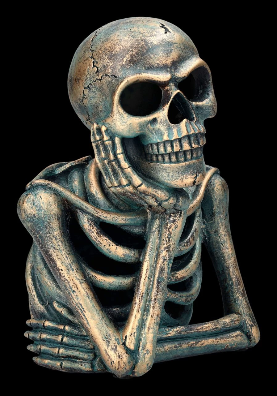 Skelett Büste - Der Denker 1 Skelett Büste - Der Denker