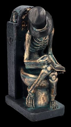 Skelett Figur Auf Toilette - Bronzefarben -Modell Und Figurengeschäft 2D FS23978 Skelett Figur auf Toilette bronzefarben 6 1280x1280