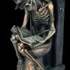 Skelett Figur Auf Toilette - Bronzefarben