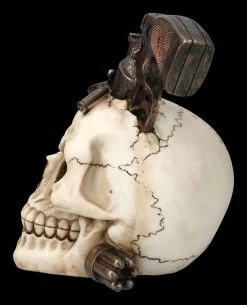 Totenkopf Mit Revolver -Modell Und Figurengeschäft 2D FS24035 Totenkopf mit Revolver 2 1280x1280