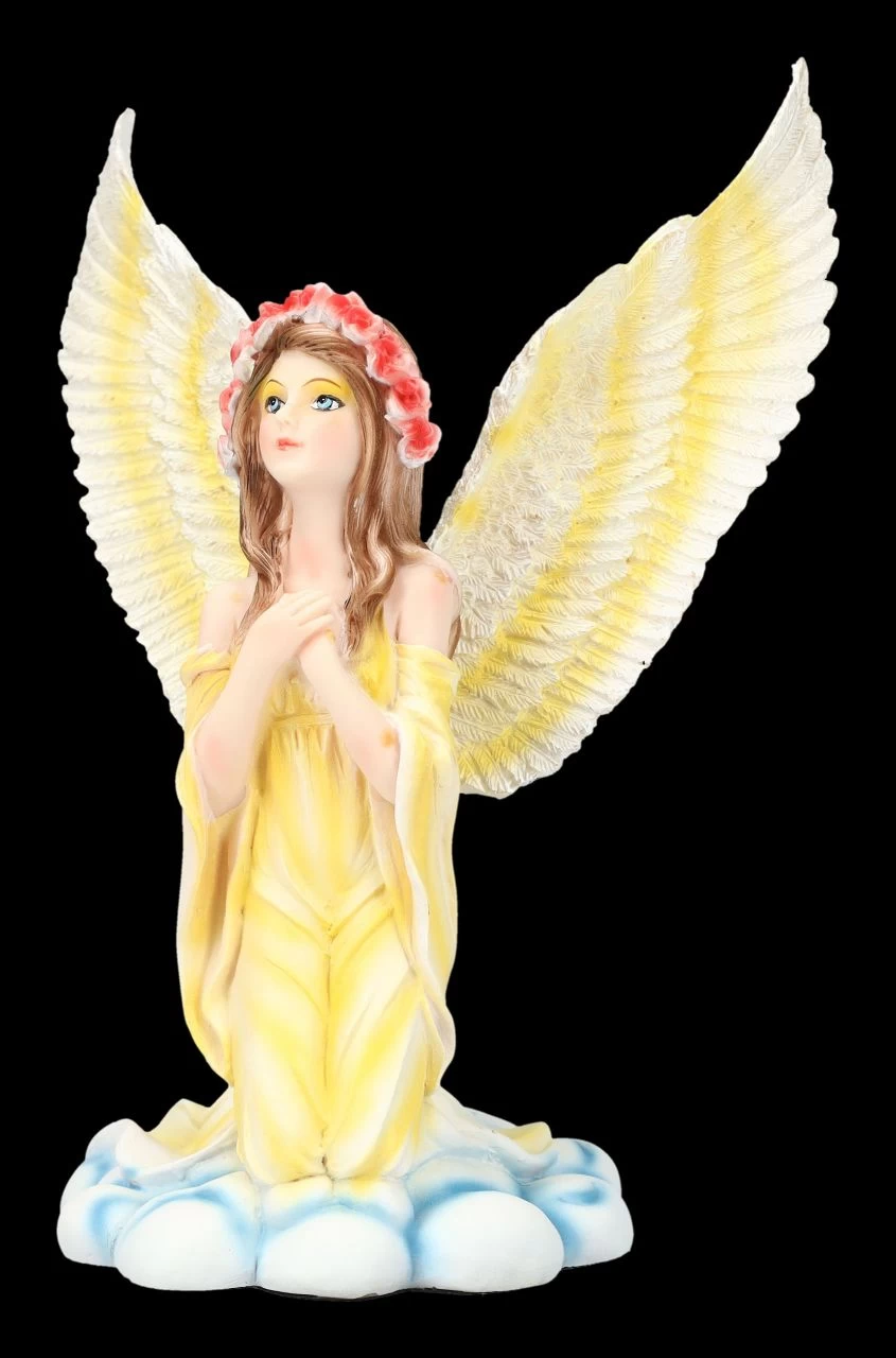 Engel Figur In Gelbem Kleid Betend 6 Engel Figur In Gelbem Kleid Betend – Bild 6