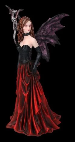 Elfen Figur - Elowen Im Gothic Look Mit Drache