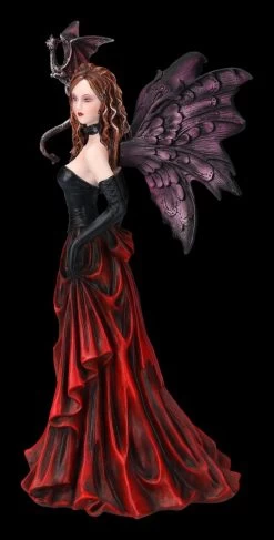 Elfen Figur - Elowen Im Gothic Look Mit Drache -Modell Und Figurengeschäft 2D FS24077 Elfen Figur Elowen im Gothic Look mit Drache 9 1280x1280