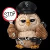 Lustige Eulen Figur - Polizist