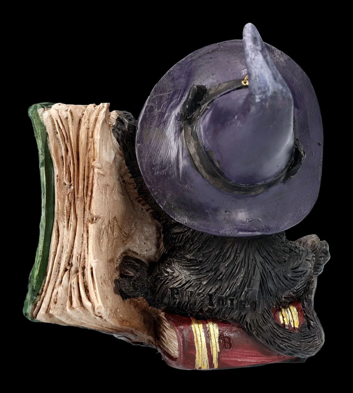 Katzen Figur Mit Zauberbuch - Kitty's Grimoire Grün 4 Katzen Figur Mit Zauberbuch - Kitty's Grimoire Grün – Bild 4