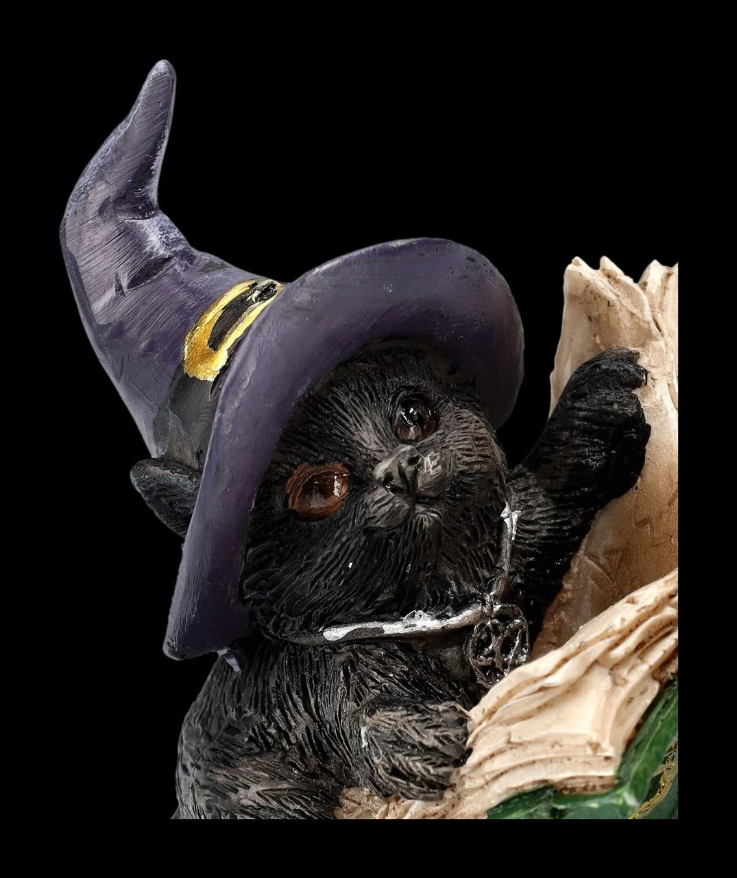 Katzen Figur Mit Zauberbuch - Kitty's Grimoire Grün 7 Katzen Figur Mit Zauberbuch - Kitty's Grimoire Grün – Bild 7