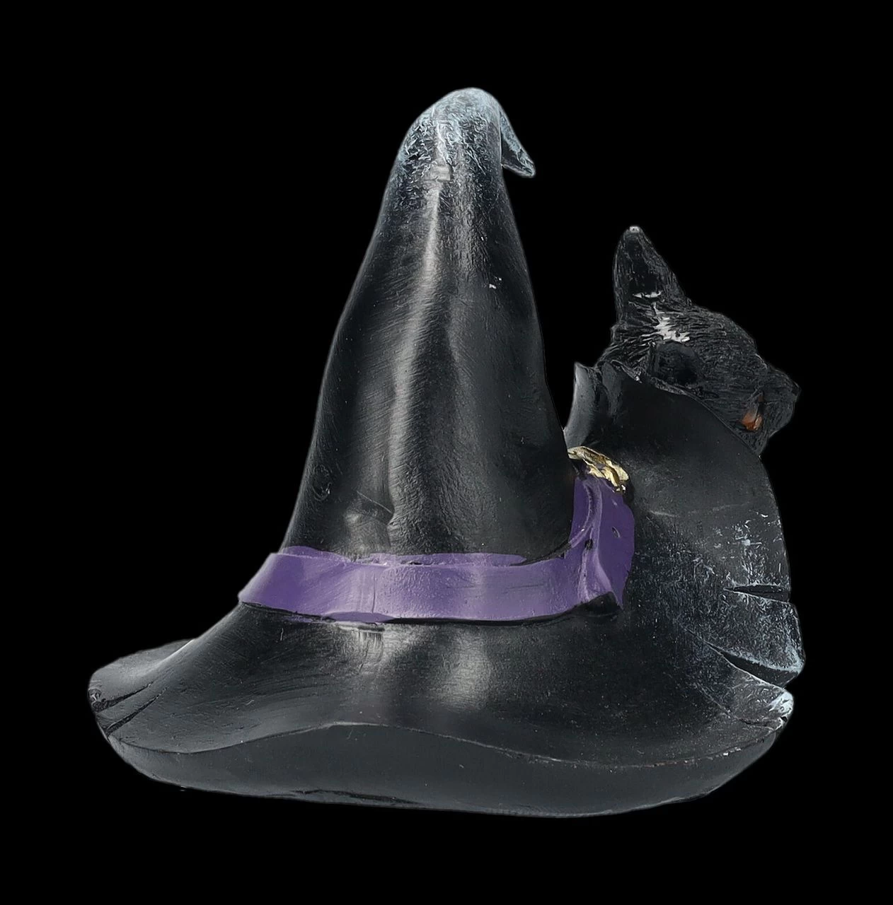 Katzen Figur Mit Hexenhut - Prue 5 Katzen Figur Mit Hexenhut - Prue – Bild 5