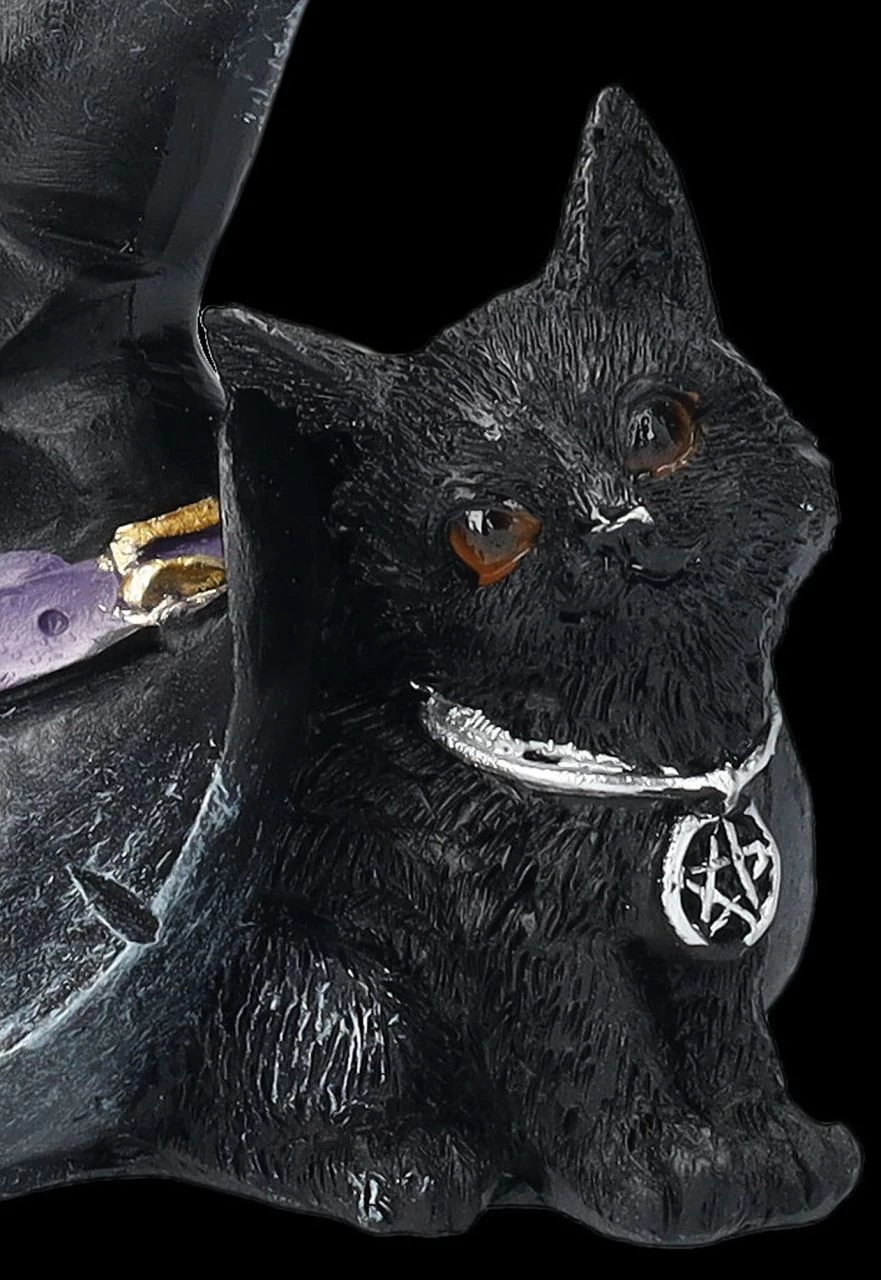 Katzen Figur Mit Hexenhut - Prue 7 Katzen Figur Mit Hexenhut - Prue – Bild 7