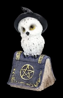 Schneeeulen Figur Mit Zauberbuch - Blau -Modell Und Figurengeschäft 2D FS24128 Schneeeulen Figur mit Zauberbuch blau 6 1280x1280