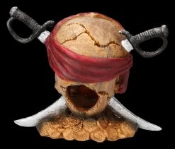 Aquarium Figur - Totenkopf Pirat Mit Säbeln -Modell Und Figurengeschäft 2D FS24148 Aquarium Figur Pirat mit Sabeln 3 1280x1280