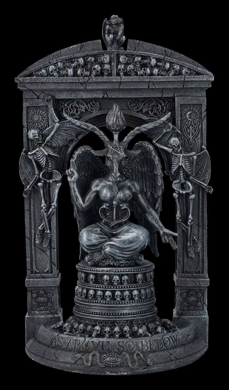 Baphomet Figur Mit Tempel 1 Baphomet Figur Mit Tempel