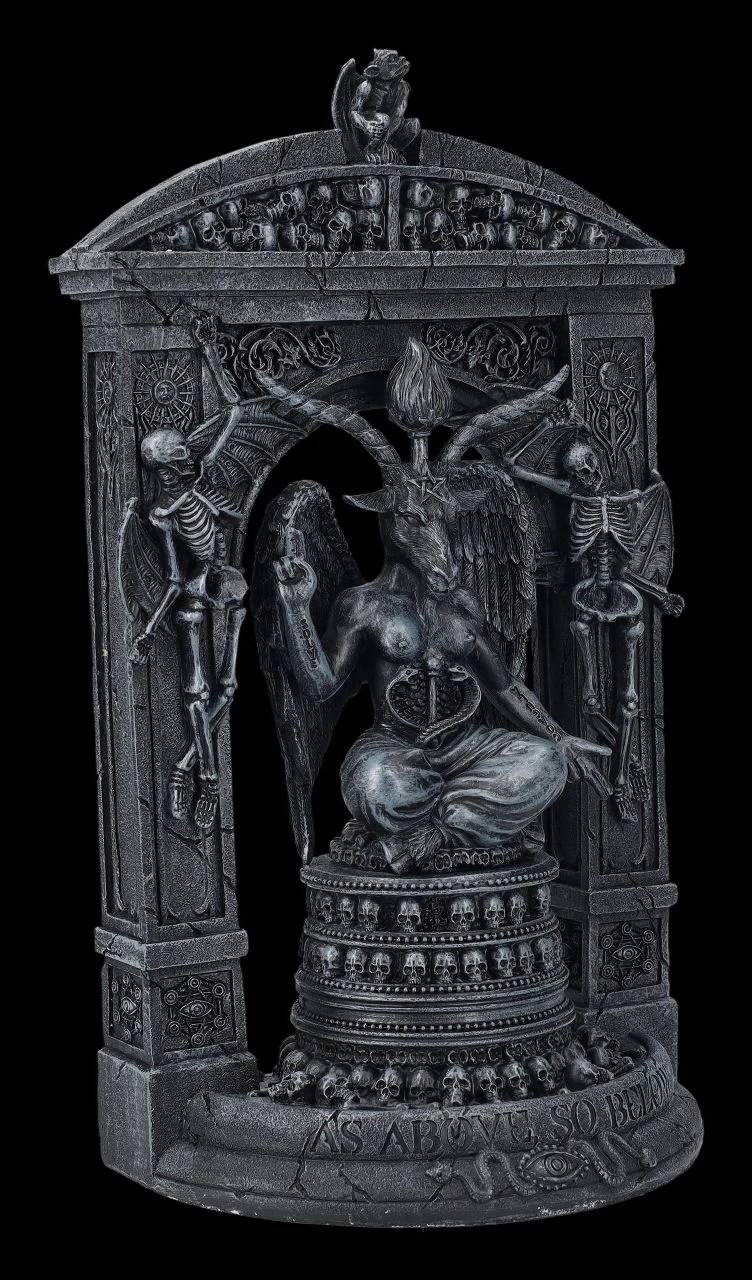 Baphomet Figur Mit Tempel 2 Baphomet Figur Mit Tempel – Bild 2