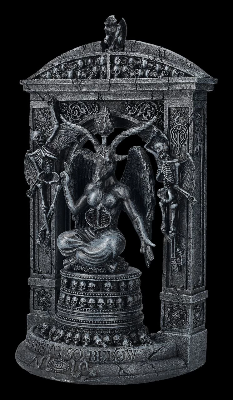 Baphomet Figur Mit Tempel 3 Baphomet Figur Mit Tempel – Bild 3