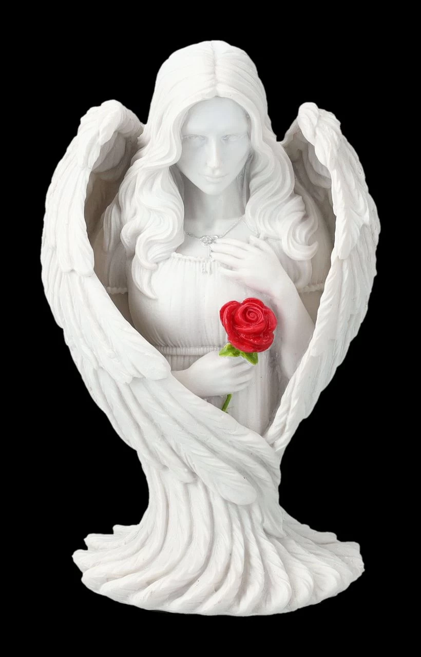 Engelfigur - Angel Blessing Mit Rose Klein 1 Engelfigur - Angel Blessing Mit Rose Klein