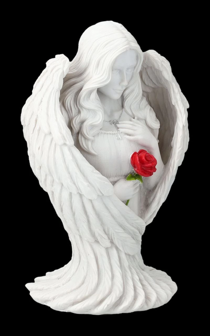 Engelfigur - Angel Blessing Mit Rose Klein 2 Engelfigur - Angel Blessing Mit Rose Klein – Bild 2