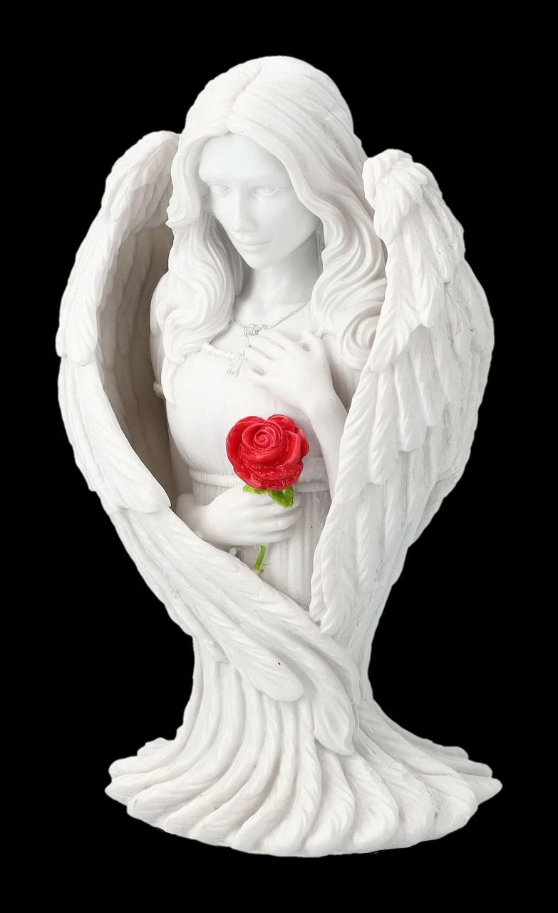 Engelfigur - Angel Blessing Mit Rose Klein 3 Engelfigur - Angel Blessing Mit Rose Klein – Bild 3