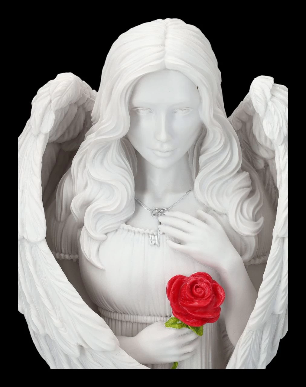 Engelfigur - Angel Blessing Mit Rose Groß 7 Engelfigur - Angel Blessing Mit Rose Groß – Bild 7