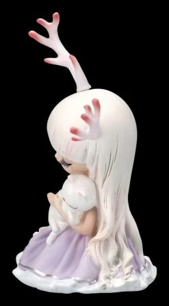 Kleine Feen Figur Mit Geweih Und Katze -Modell Und Figurengeschäft 2D FS24415 Kleine Fee mit Geweih und Katze 2 1280x1280