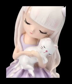 Kleine Feen Figur Mit Geweih Und Katze -Modell Und Figurengeschäft 2D FS24415 Kleine Fee mit Geweih und Katze 7 1280x1280