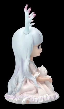 Kleine Feen Figur Mit Geweih Und Kuscheltier -Modell Und Figurengeschäft 2D FS24416 Kleine Fee mit Geweih und Kuscheltier 4 1280x1280