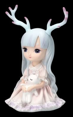 Kleine Feen Figur Mit Geweih Und Kuscheltier -Modell Und Figurengeschäft 2D FS24416 Kleine Fee mit Geweih und Kuscheltier 6 1280x1280