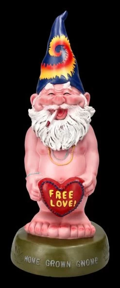 Gartenzwerg Figur - Hippie Gnom Free Love