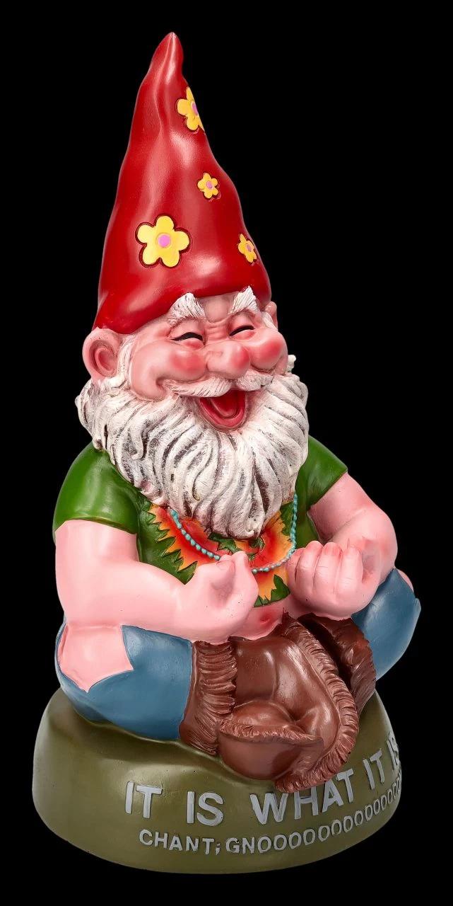 Gartenzwerg Figur - Hippie Beim Meditieren 2 Gartenzwerg Figur - Hippie Beim Meditieren – Bild 2