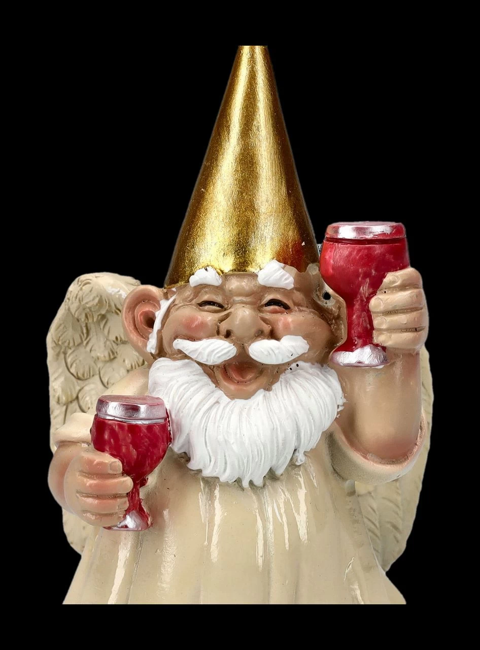 Christbaumschmuck - Gartenzwerg Engel Mit Wein 7 Christbaumschmuck - Gartenzwerg Engel Mit Wein – Bild 7