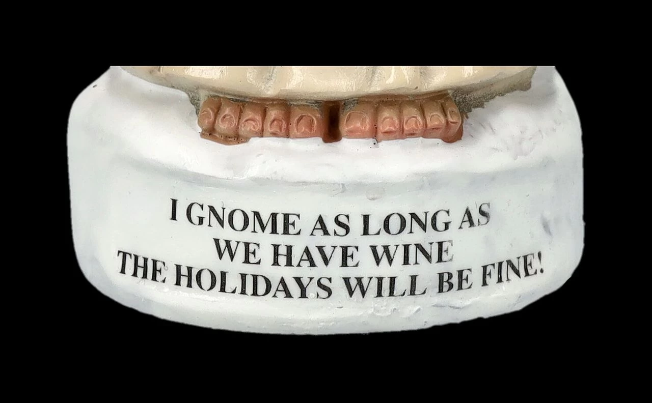 Christbaumschmuck - Gartenzwerg Engel Mit Wein 8 Christbaumschmuck - Gartenzwerg Engel Mit Wein – Bild 8