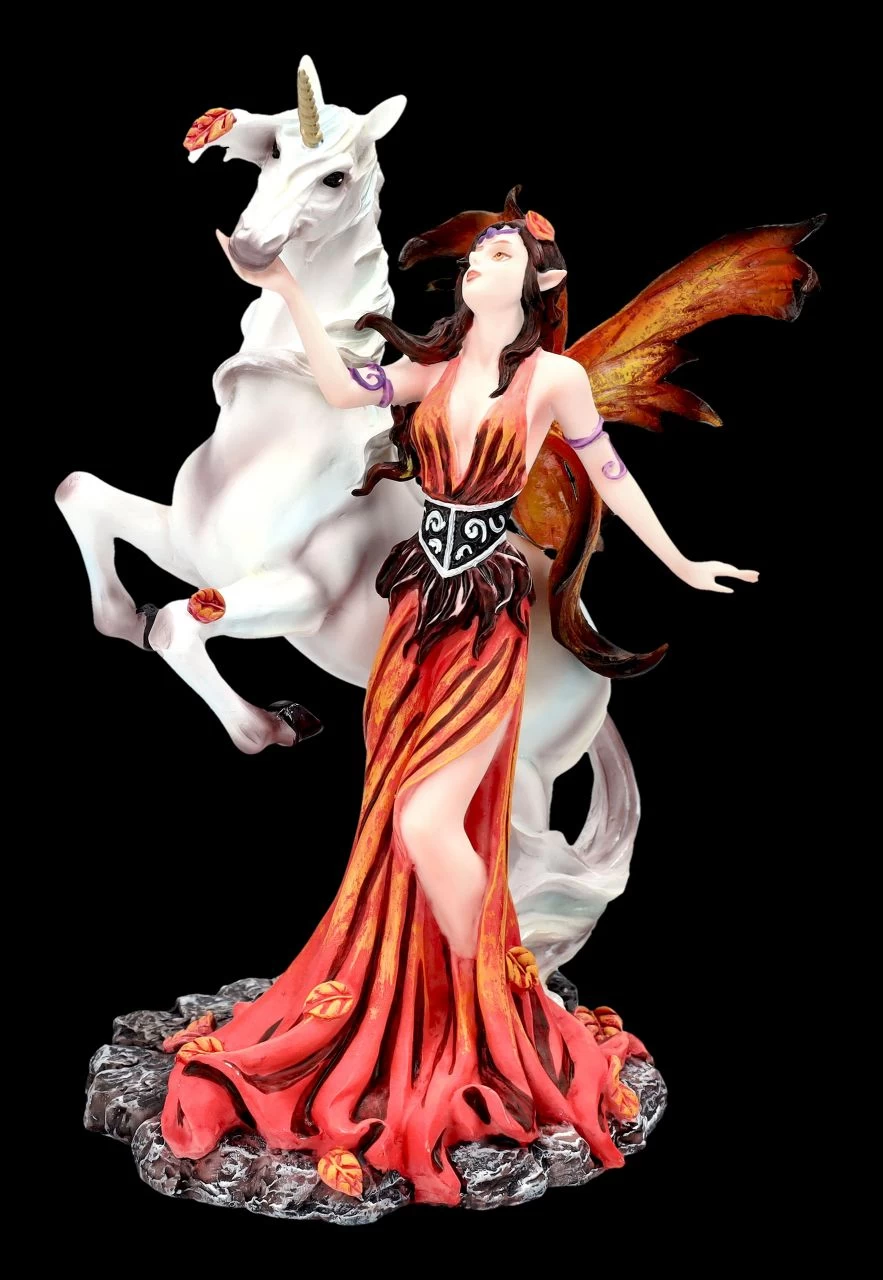 Elfen Figuren Mit Einhörnern 4er Set 7 Elfen Figuren Mit Einhörnern 4er Set – Bild 7