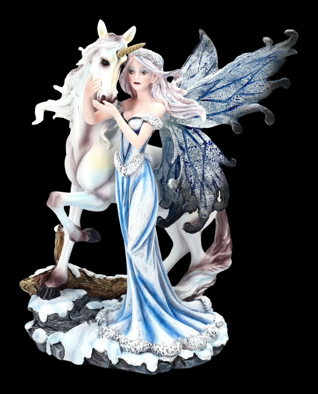 Elfen Figuren Mit Einhörnern 4er Set 5 Elfen Figuren Mit Einhörnern 4er Set – Bild 5