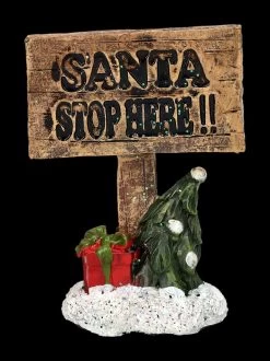Elfen Und Pixie Schild - Santa Stop Here
