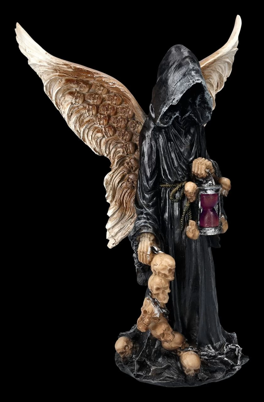 Grim Reaper Figur Mit Laterne Und Schädel-Flügeln 2 Grim Reaper Figur Mit Laterne Und Schädel-Flügeln – Bild 2