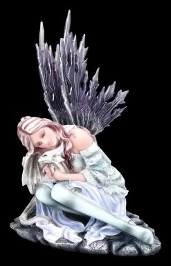 Elfen Figur - Winterliche Crystalia Mit Drache