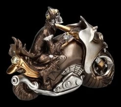 Skelett Figur Motorrad - Rebel Rider Bronzefarben -Modell Und Figurengeschäft 2D FS24717 Skelett Figur Motorrad Rebel Rider bronzefarben 5 1280x1280