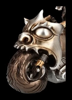Skelett Figur Motorrad - Rebel Rider Bronzefarben -Modell Und Figurengeschäft 2D FS24717 Skelett Figur Motorrad Rebel Rider bronzefarben 9 1280x1280