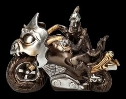 Skelett Figur Motorrad - Ride Or Die Bronzefarben