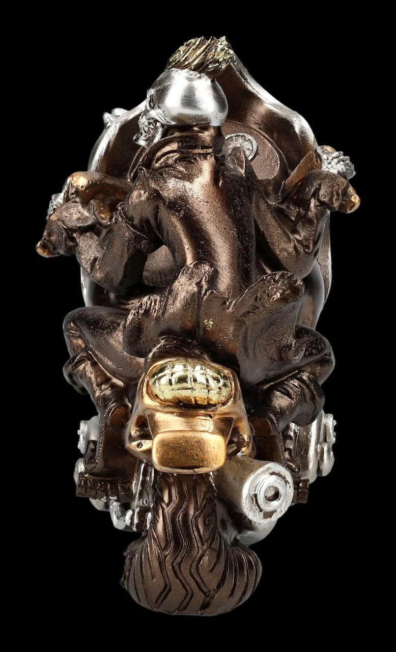 Skelett Figur Motorrad - Ride Or Die Bronzefarben 6 Skelett Figur Motorrad - Ride Or Die Bronzefarben – Bild 6